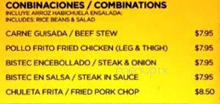 El Morro Restaurant - Lake Station, IN menu_pic