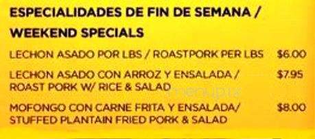 El Morro Restaurant - Lake Station, IN menu_pic