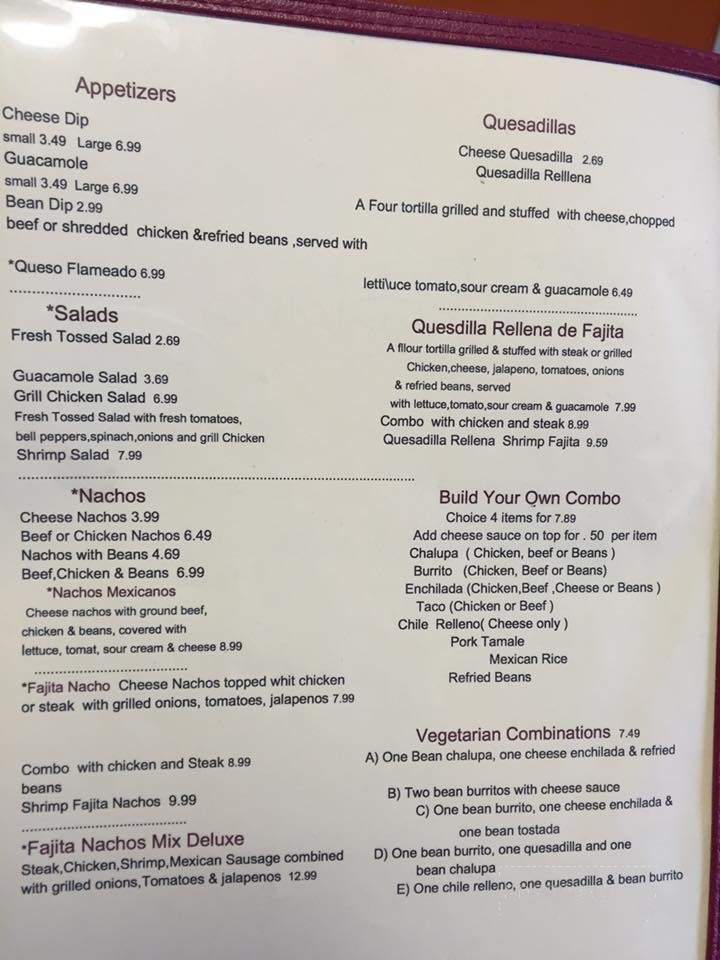 El Poblano - Fairfield Bay, AR menu_pic