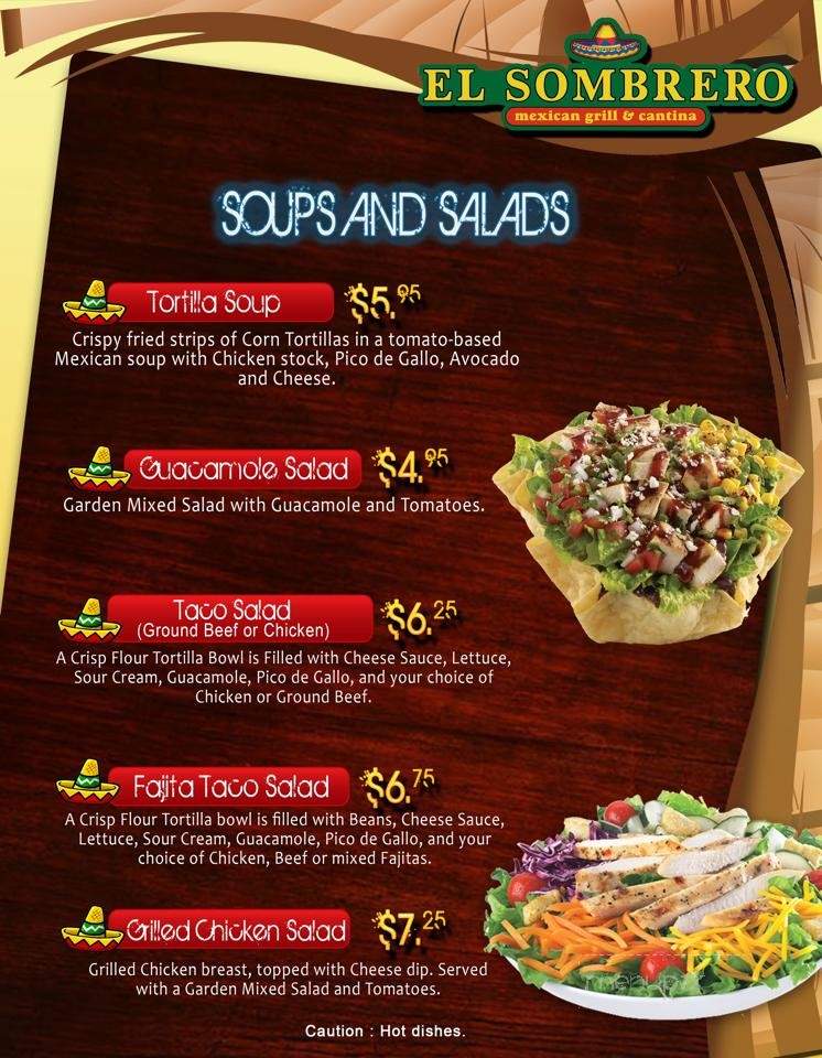 El Sombrero Mexican Grill & Cantina - Broken Arrow, OK menu_pic