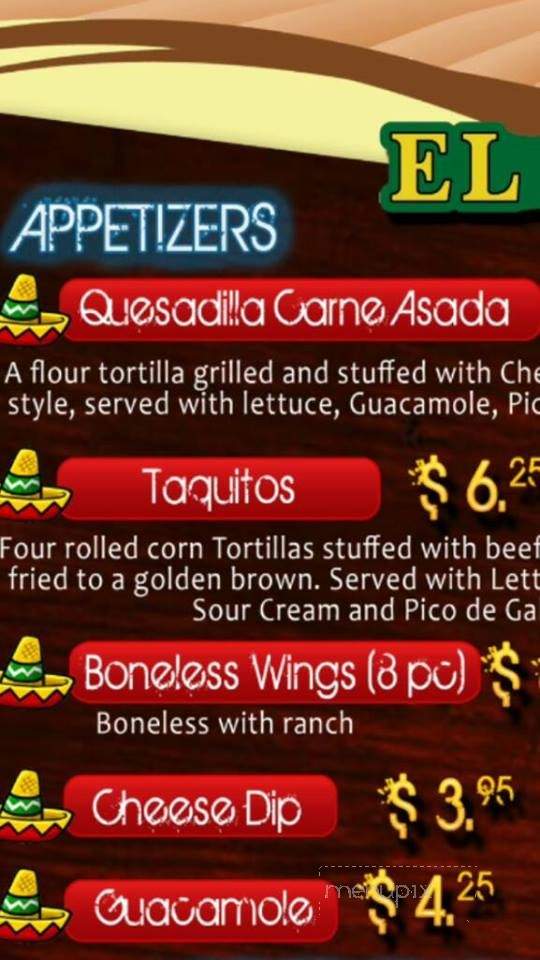 El Sombrero Mexican Grill & Cantina - Broken Arrow, OK menu_pic
