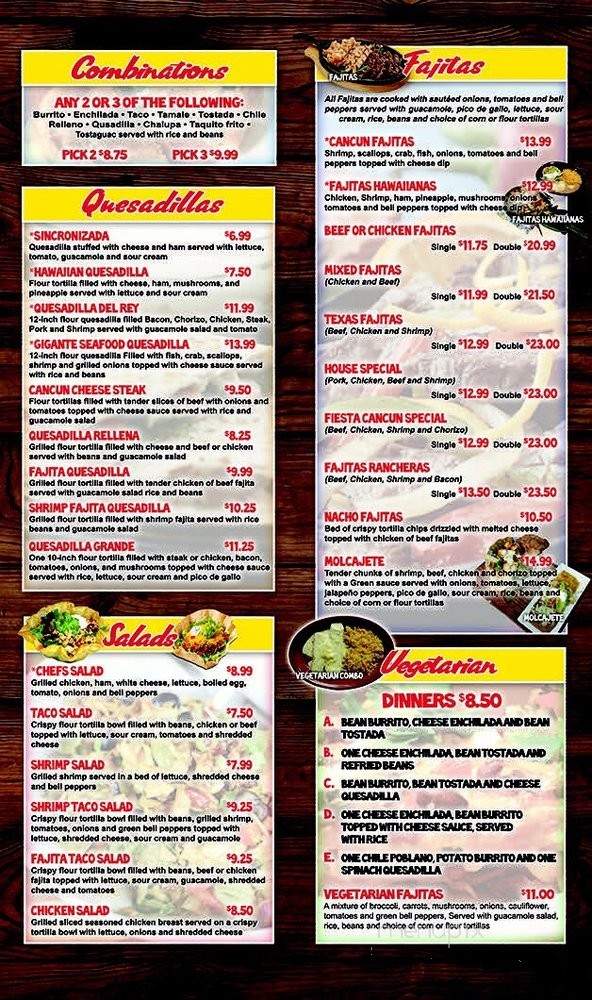 Fiesta Cancun - Michigan City, IN menu_pic