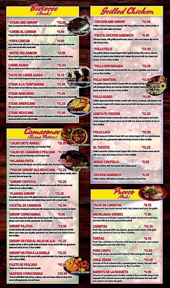 Fiesta Cancun - Michigan City, IN menu_pic