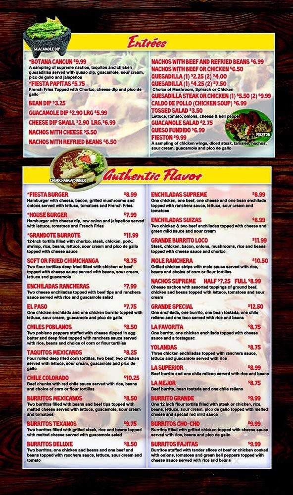 Fiesta Cancun - Michigan City, IN menu_pic