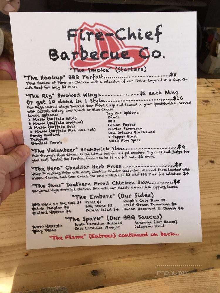 Fire-Chief Barbecue Co. - Davenport, FL menu_pic