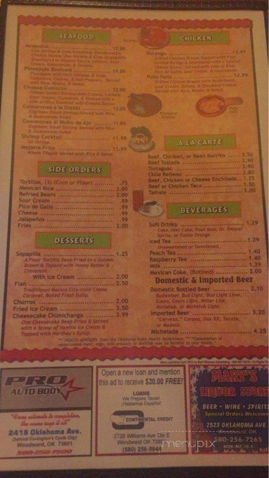 Hector's Y Amigos - Woodward, OK menu_pic