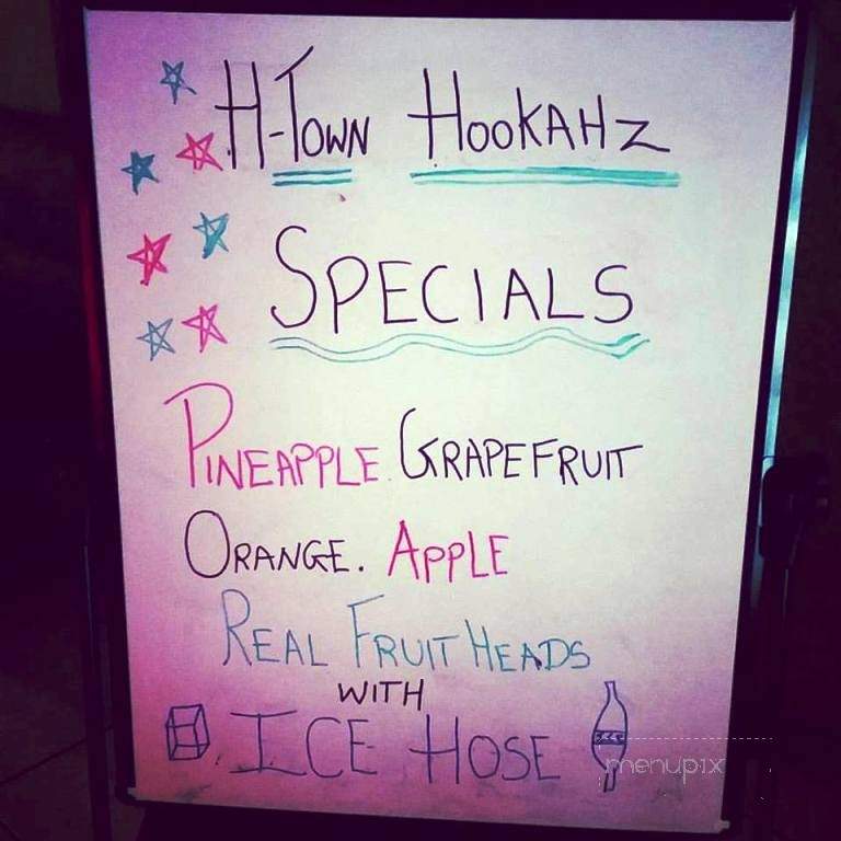 H-Town Hookahz - Houston, TX menu_pic