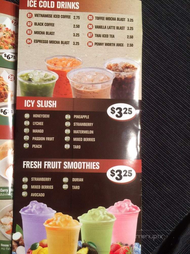 Hue Thai Sandwiches and Noodles - El Monte, CA menu_pic