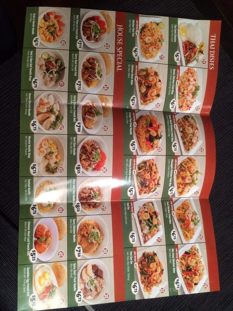 Hue Thai Sandwiches and Noodles - El Monte, CA menu_pic