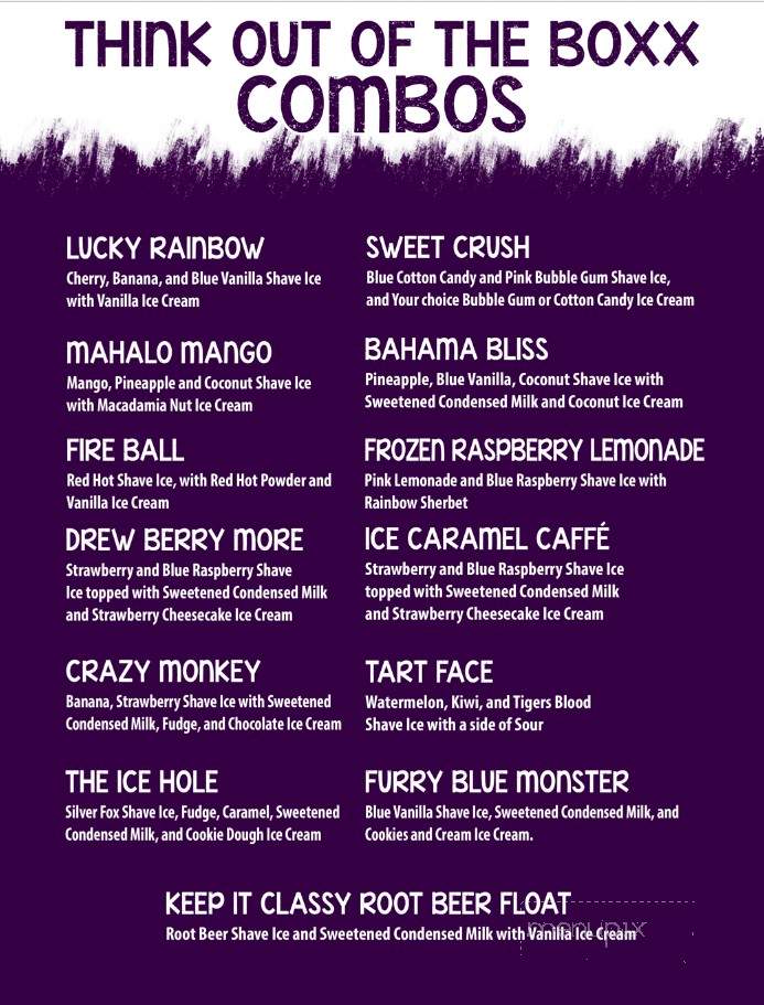 Ice Boxx - Santa Clarita, CA menu_pic