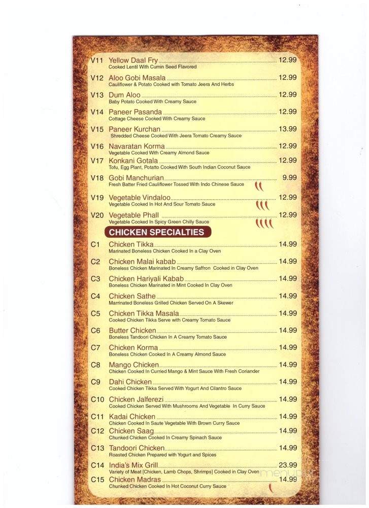 India's Grill - Fort Myers, FL menu_pic