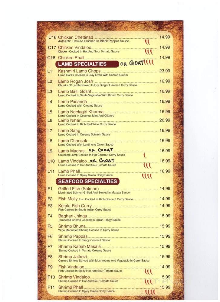 India's Grill - Fort Myers, FL menu_pic
