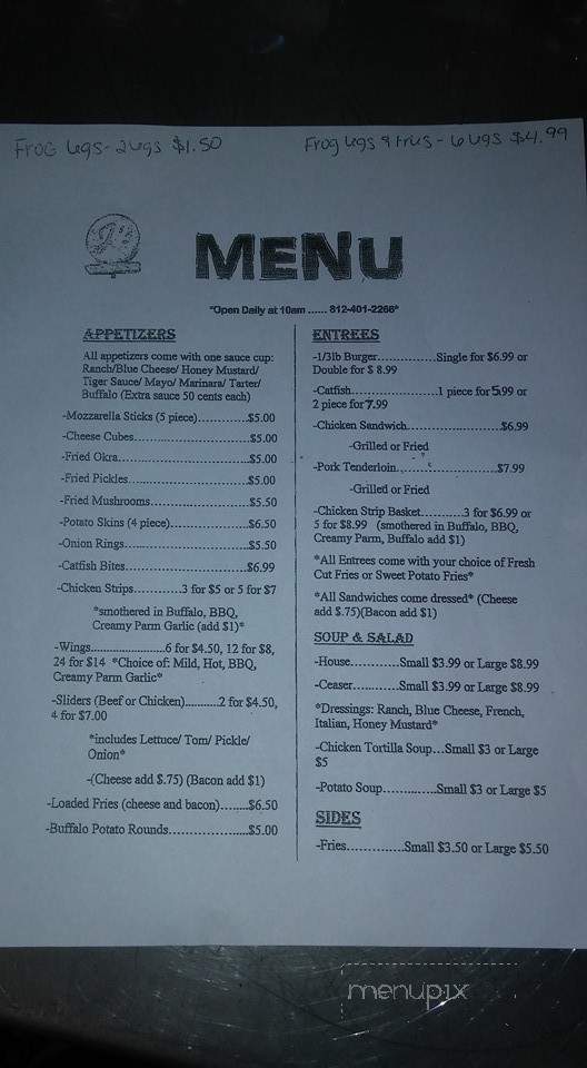 J's Sports Bar - Evansville, IN menu_pic