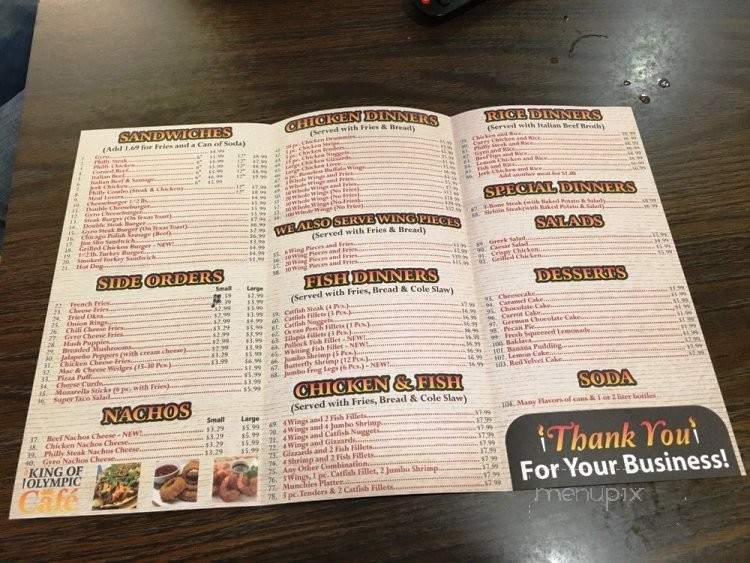 King Of Olympic Cafe - Crystal, MN menu_pic