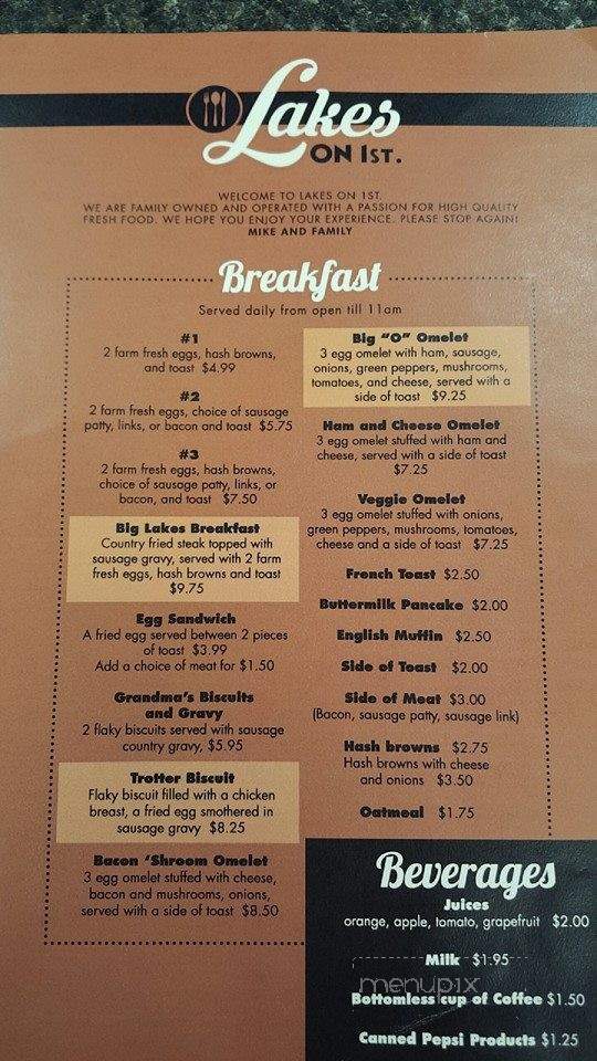 Lakes on 1st - New Ulm, MN menu_pic
