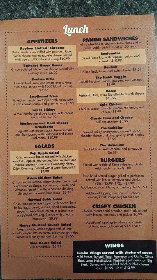 Lakes on 1st - New Ulm, MN menu_pic
