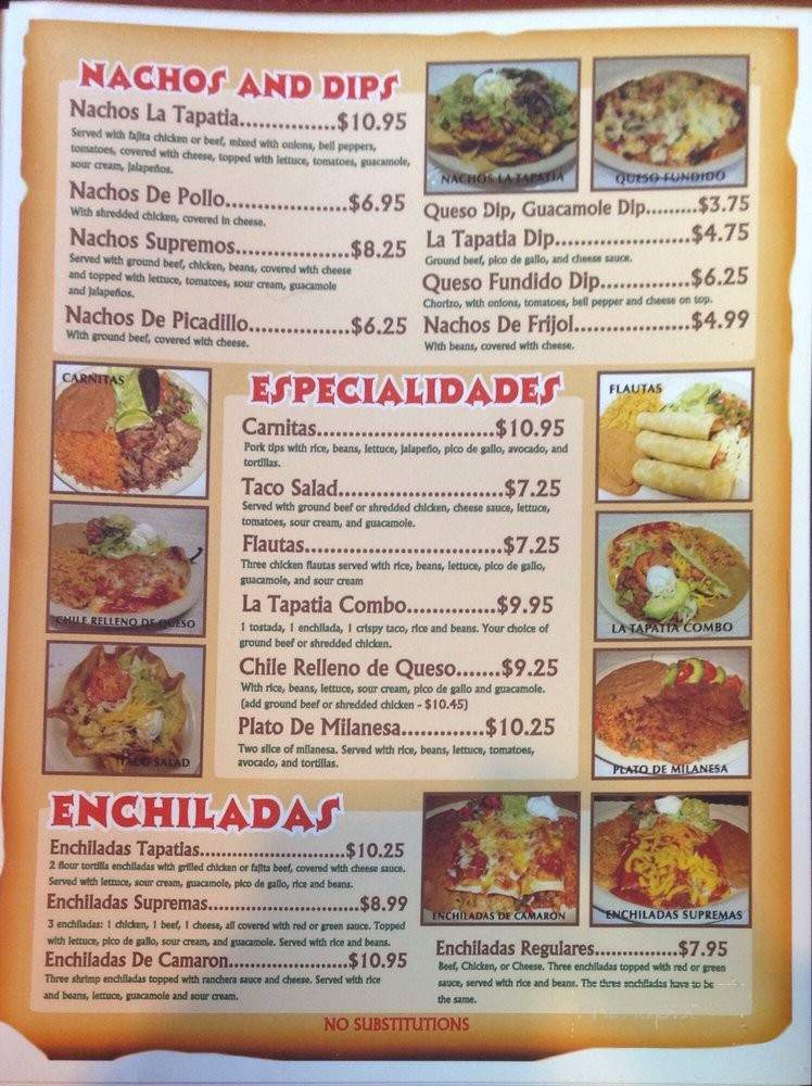 La Tapatia Mexican Restaurant - Giddings, TX menu_pic