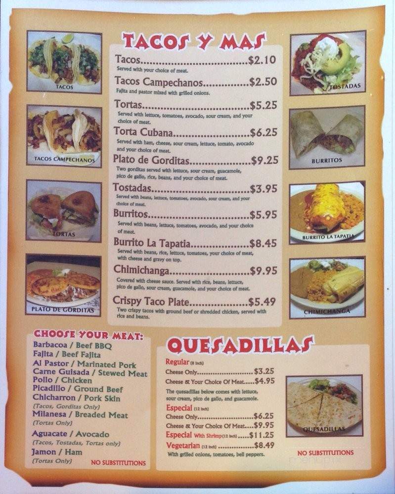 La Tapatia Mexican Restaurant - Giddings, TX menu_pic