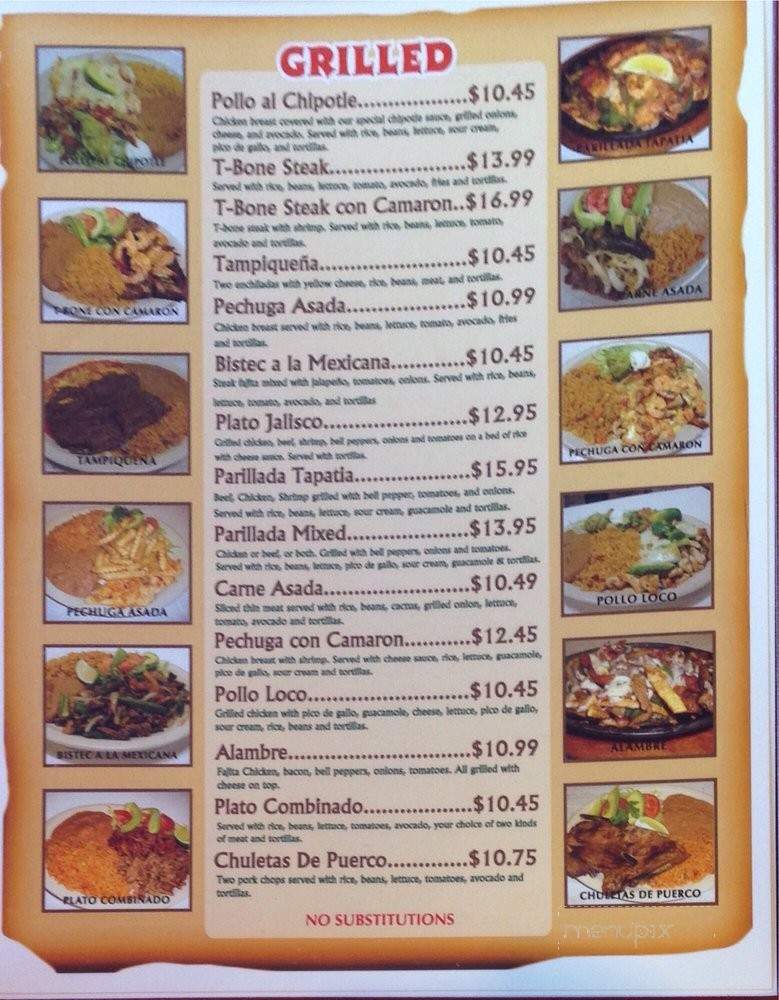 La Tapatia Mexican Restaurant - Giddings, TX menu_pic