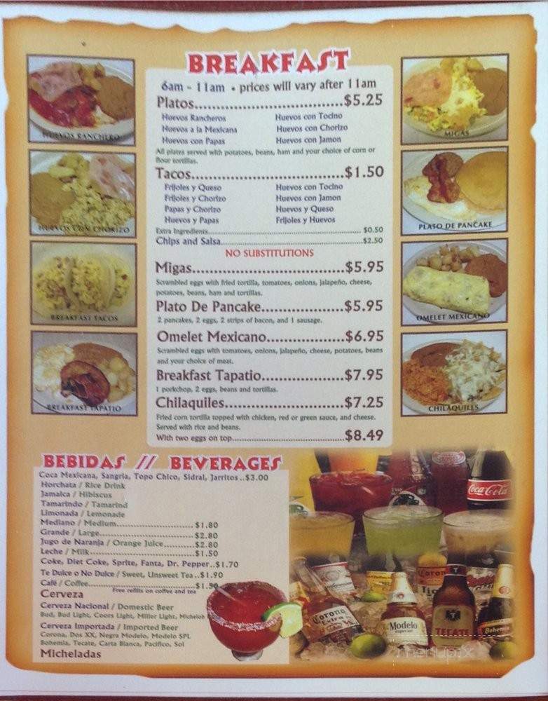 La Tapatia Mexican Restaurant - Giddings, TX menu_pic