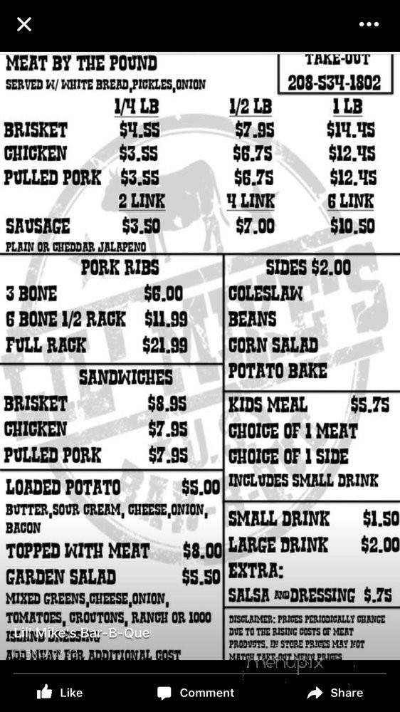 Lil Mikes Smokin BBQ - Rigby, ID menu_pic