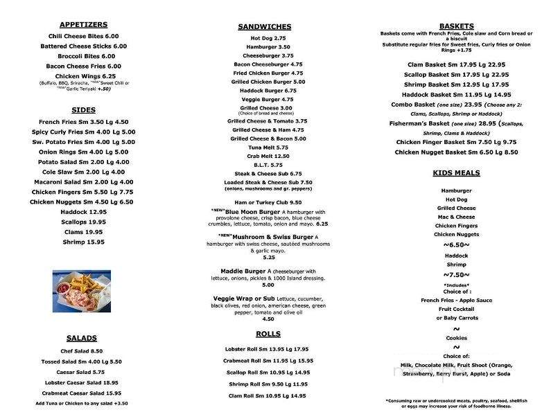 Madelyn's Drive In - Deer Isle, ME menu_pic