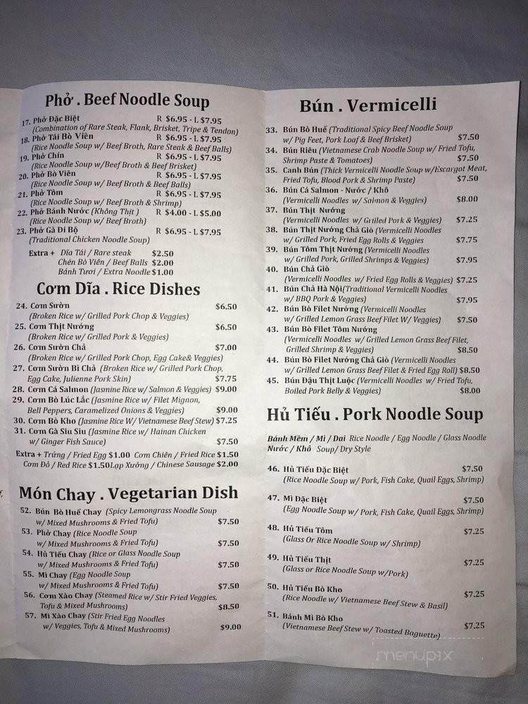 Mai's Kitchen - Westminster, CA menu_pic