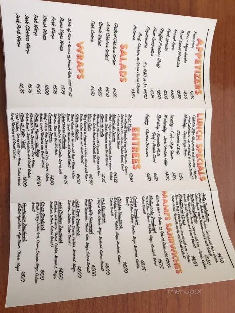 Mami's La Cubana Cuban Restaurant - Atlanta, GA menu_pic