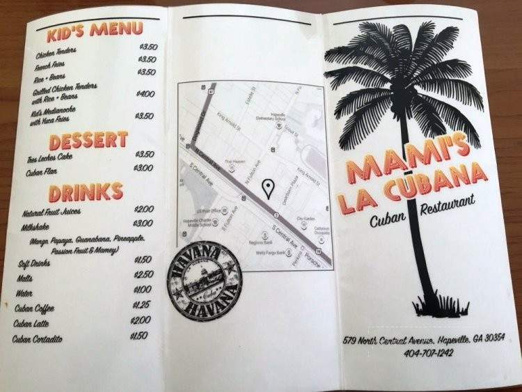 Mami's La Cubana Cuban Restaurant - Atlanta, GA menu_pic