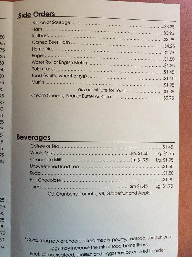 M and M's Restaurant - Suffield, CT menu_pic