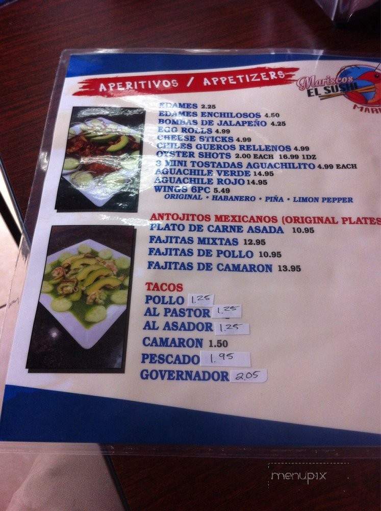 Mariscos El Sushi Mexican Sushi - Fresno, CA menu_pic