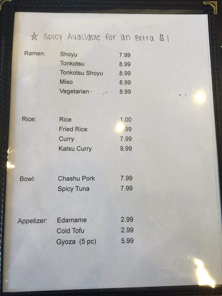 Masa Ramen - Santa Clarita, CA menu_pic