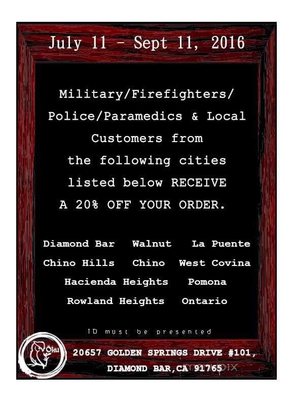 Oku 1 - Diamond Bar, CA menu_pic