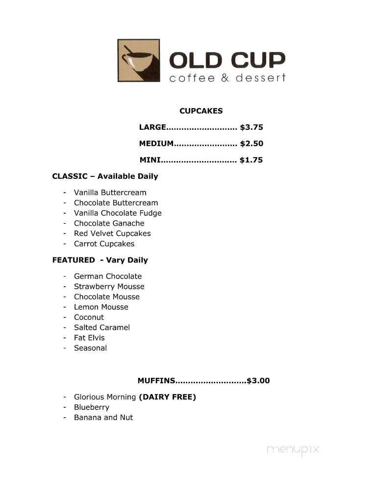 Old Cup Cafe - Jacksonville, FL menu_pic