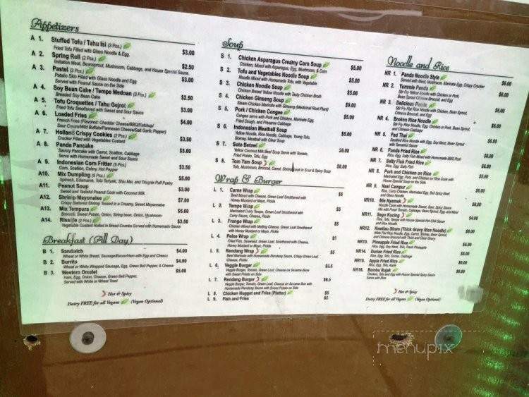 Panda Cafe - Philadelphia, PA menu_pic