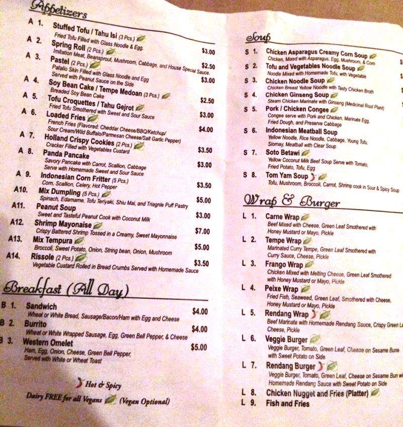 Panda Cafe - Philadelphia, PA menu_pic