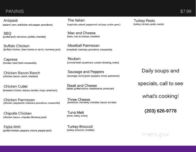 Panini Dee's - Wallingford, CT menu_pic