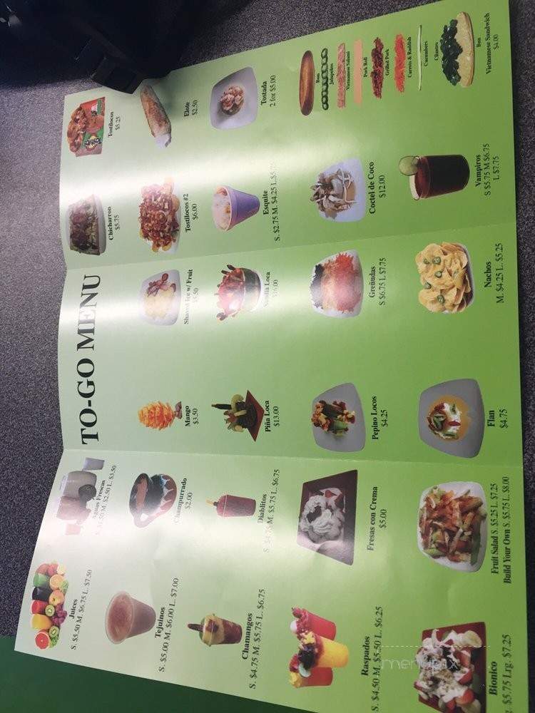 Paraizo - Burien, WA menu_pic