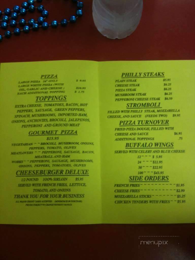 Philly's Pizza - Leesville, LA menu_pic