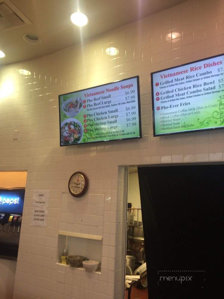 Pho-ever - Westminster, CA menu_pic