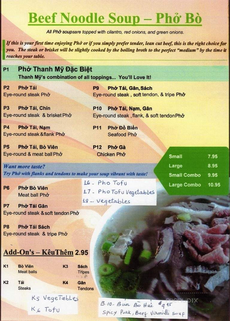 Pho Hoang My - Hot Springs, AR menu_pic