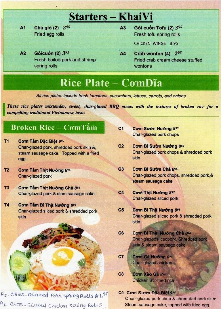 Pho Hoang My - Hot Springs, AR menu_pic