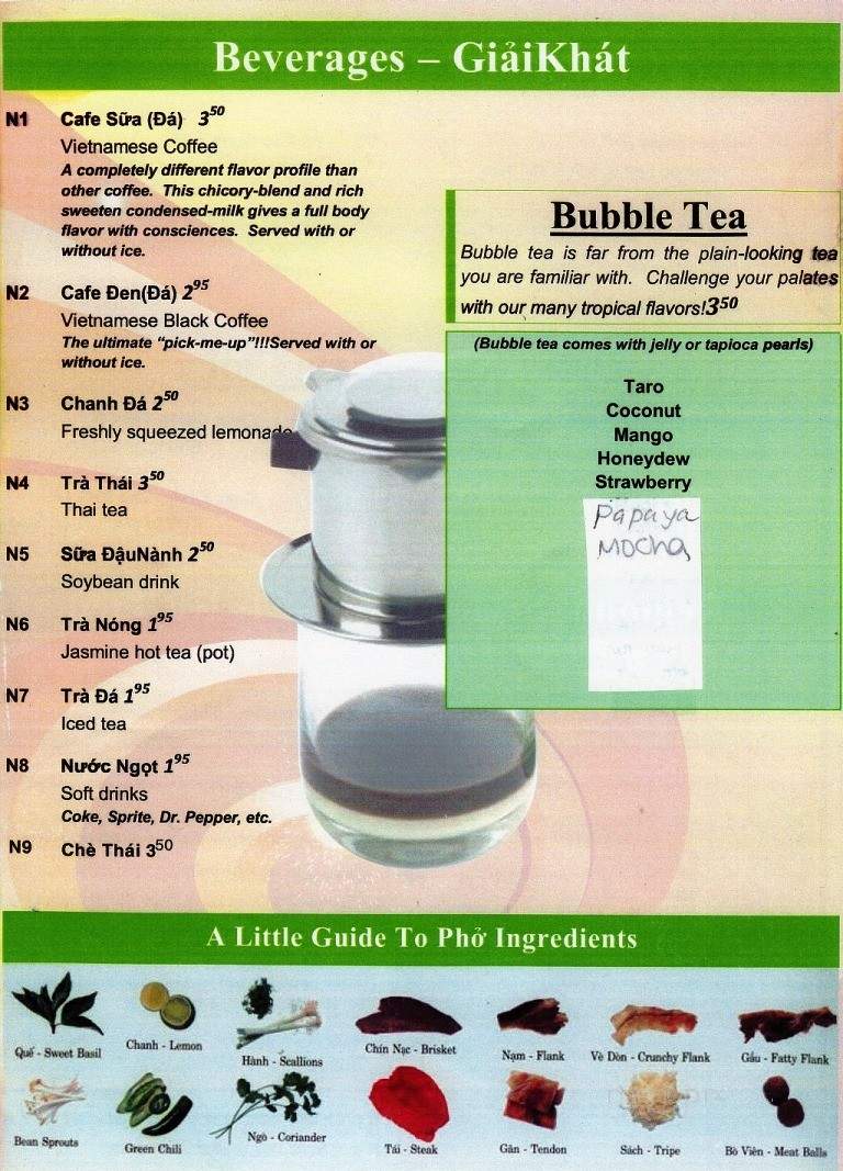 Pho Hoang My - Hot Springs, AR menu_pic