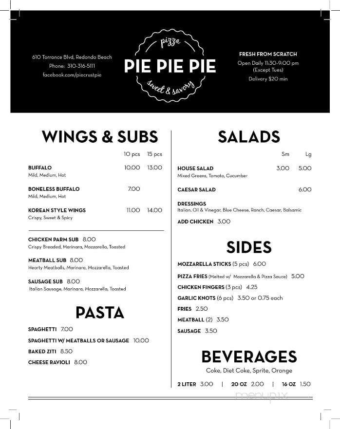 Pie Pie Pie - Redondo Beach, CA menu_pic