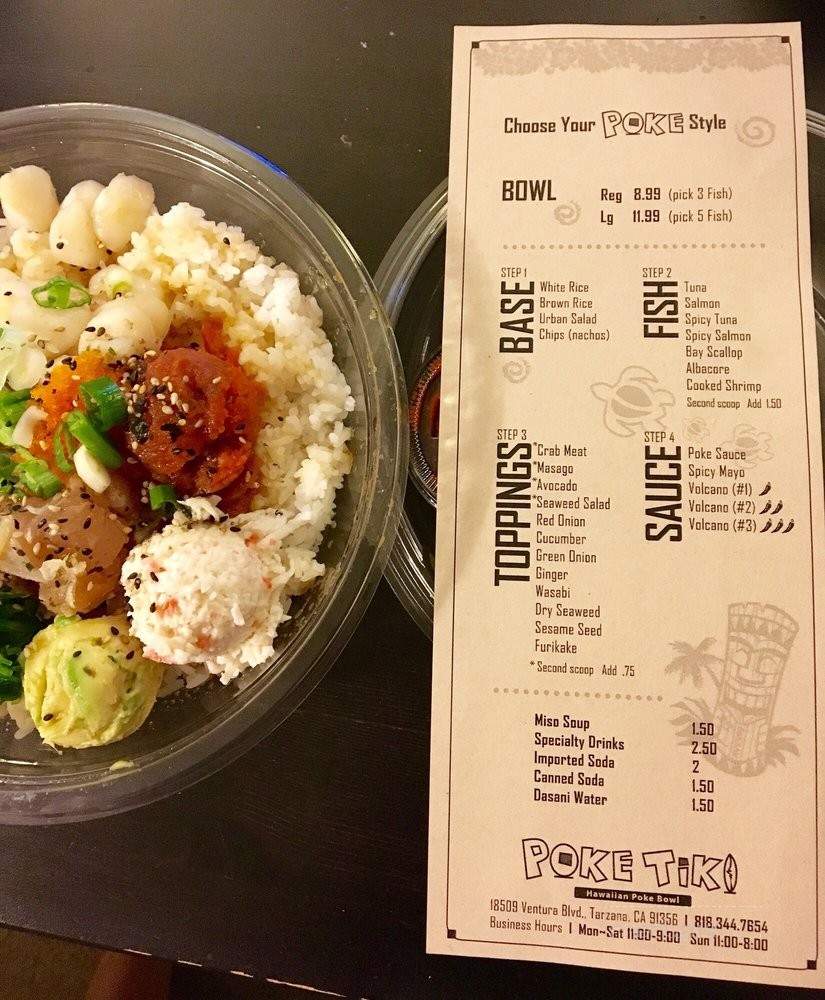 Poke Tiki - Los Angeles, CA menu_pic
