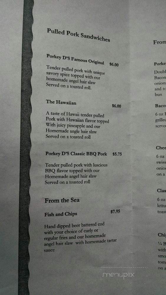 Porkey D's - Boring, OR menu_pic