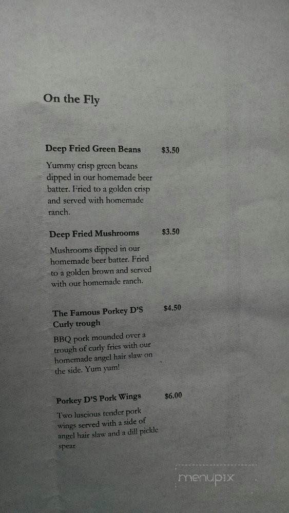 Porkey D's - Boring, OR menu_pic