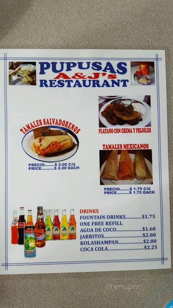 Pupusas A&J's - Caldwell, ID menu_pic