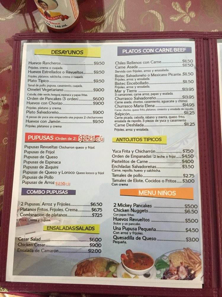 Pupuseria El Torogoz - Hayward, CA menu_pic