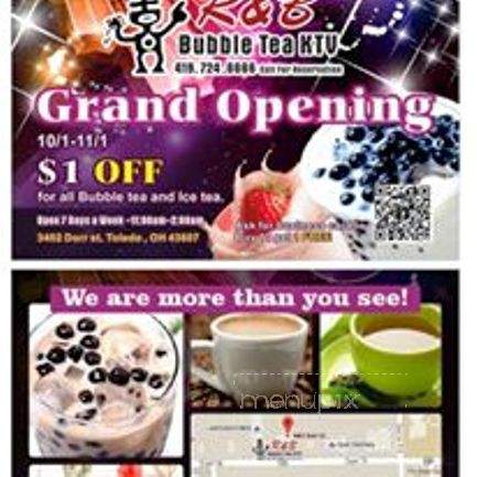 R&B Bubble Tea KTV - Toledo, OH menu_pic